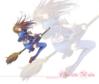 Anime characters flying brooms hair - charlotte harding free wallpaper