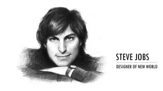 Steve jobs drawing caption album - a pencil sketch free wallpaper for desktop