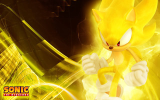 Yellow sonic hedge concept glowing - sonic free wallpaper for desktop