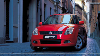 Red suzuki swift car cobblestone - else alfelt free wallpaper