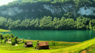 Green valley lake cabin mountain - a green valley free wallpaper