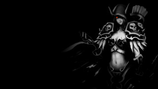 Woman skull wings hat chest - darkness free wallpaper for desktop
