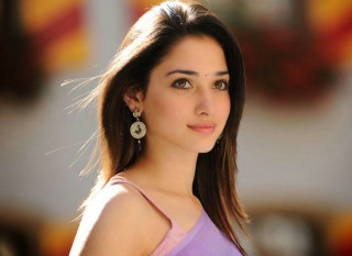 Woman purple dress earrings wall - a painting behind her free wallpaper