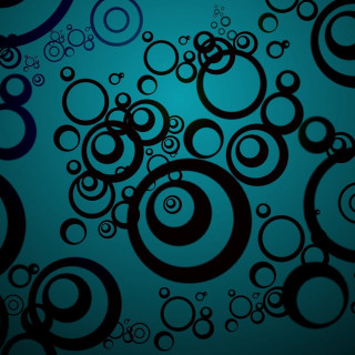 Blue background black circles bubbles - a black circle free wallpaper for tablet