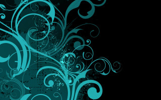 Blue black background swirls dots - a blue swirl free wallpaper for desktop