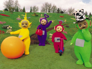 Costumed group field ball toy - costume free wallpaper