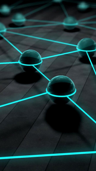 Black blue wireframe girl sword - a black floor free wallpaper