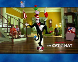 Cat hat playing ball room - promotional free wallpaper for desktop