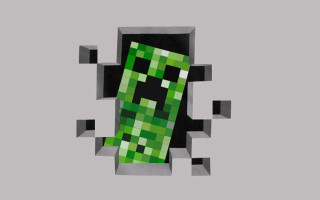 Green black minecraft creeper head - andries stock free wallpaper for desktop