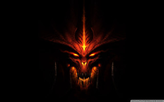 Demonic demon glowing eyes fangs - the dark night free wallpaper for desktop