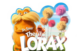Cartoon character lorax balloons background - dr. seuss free wallpaper