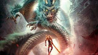 Woman dragon city sword demon - her hand and a demon free wallpaper for desktop