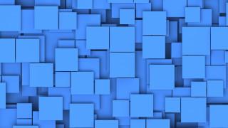 Blue background squares different sizes - square free wallpaper for desktop