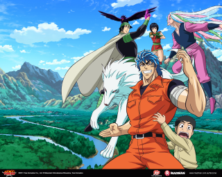 Anime characters mountain range wolf - a wolf free wallpaper