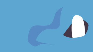 Blue background white black object - object free wallpaper for desktop