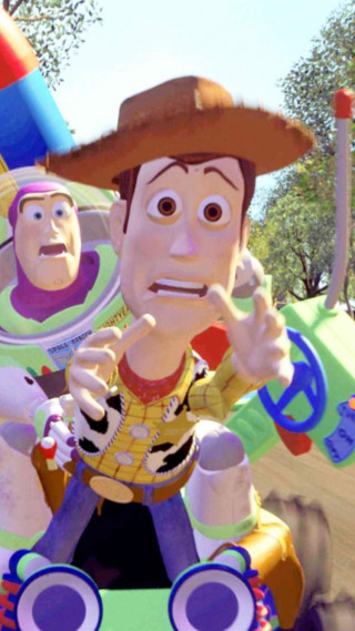 Cartoon character riding toy car - verdadism free wallpaper for mobile