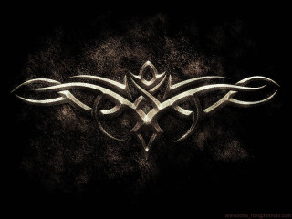 Tribal design black white bird - a white bird free wallpaper for desktop