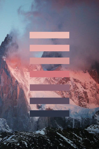 Mountain pink blue background stripe - free mountains wallpaper for mobile