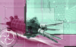 Robot keys pink background black - its hand free wallpaper