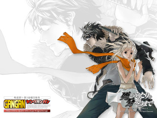 Anime couple characters white background - scarf free wallpaper for desktop