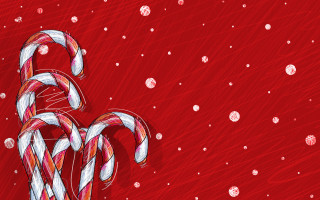Candy cane red background snowflakes - a candy cane free wallpaper