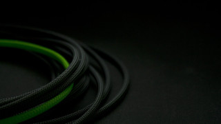 Black green cord cobra cables - a black surface free wallpaper
