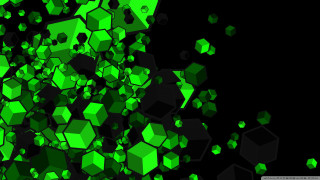 Black green cubes background white - a white border free wallpaper