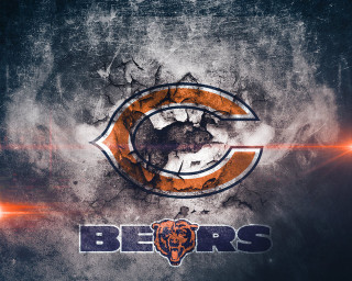Chicago bears logo grungy background 2 - grungy free wallpaper