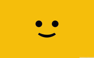Yellow background smiley face black 3 - a smiley face free wallpaper
