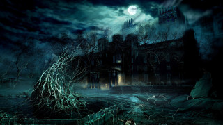 Creepy castle tree roof full 6 - roof free wallpaper