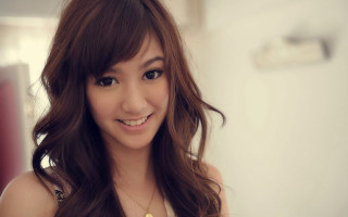 Woman long hair smiling camera 14 - long hair free wallpaper