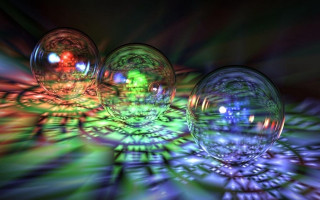 Glass balls table black background 2 - evariste vital luminai free wallpaper