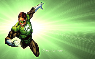 Green lantern flying male muscular - his head free wallpaper