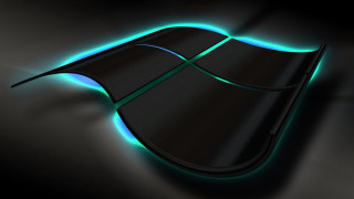 Black blue computer mouse glowing - blue light free wallpaper
