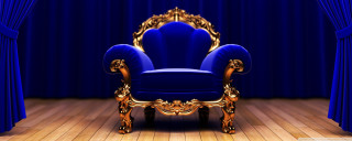 Blue chair blue curtain gold 2 - a blue curtain free wallpaper