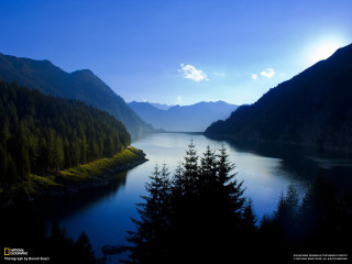 Lake mountains trees blue sky 38 - the mountain free wallpaper for desktop