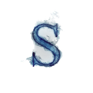 Blue white letter s smoke - douglas shuler free wallpaper for tablet