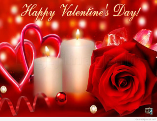Valentine candles rose romantic flower - a valentines day card free wallpaper