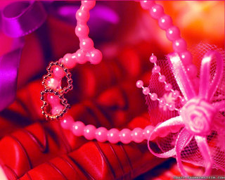 Pink necklace pink bow red - a pink bow free wallpaper for desktop