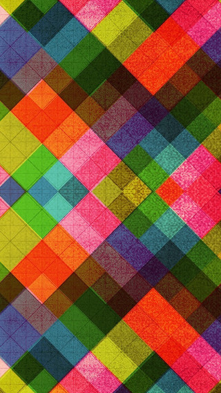 Colorful background pattern squares green - surreal design free wallpaper for mobile