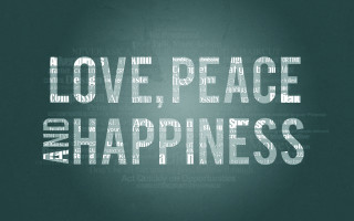 Love peace happiness green border - a word cloud free wallpaper