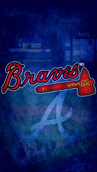 Baseball team logo blue background - free neon wallpaper for mobile