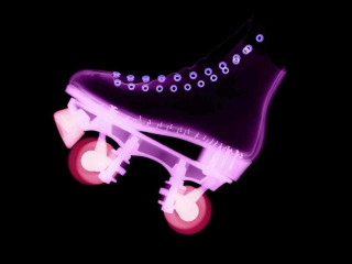 Purple skateboard purple shoe glowing - top of its free wallpaper