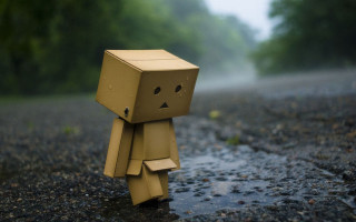 Cardboard toy road rain sad - a sad face free wallpaper for desktop