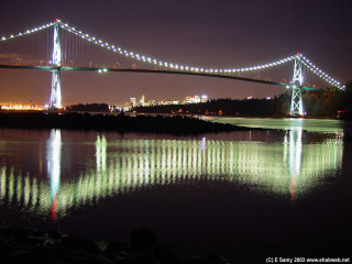 Bridge water night lights city 20 - digital photography free wallpaper