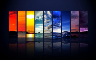 Colorful sky water sun reflection - a series free wallpaper