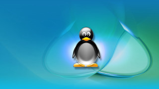 Penguin blue white computer art - a penguin free wallpaper for desktop
