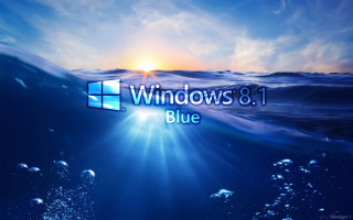 Blue ocean windows8 logo sun - a blue ocean free wallpaper