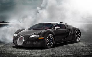 Black bugatti smoke hood car - hood free wallpaper for desktop