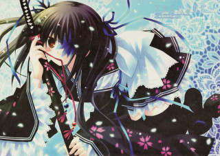 Anime girl long hair sword 7 - long hair and a sword free wallpaper